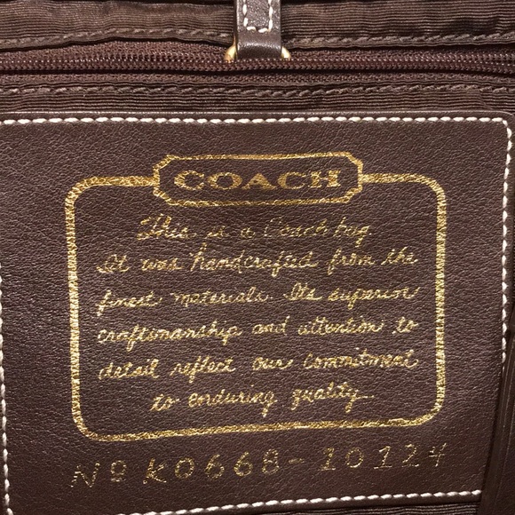 Brown Coach “C” Monogram tote - Picture 3 of 4